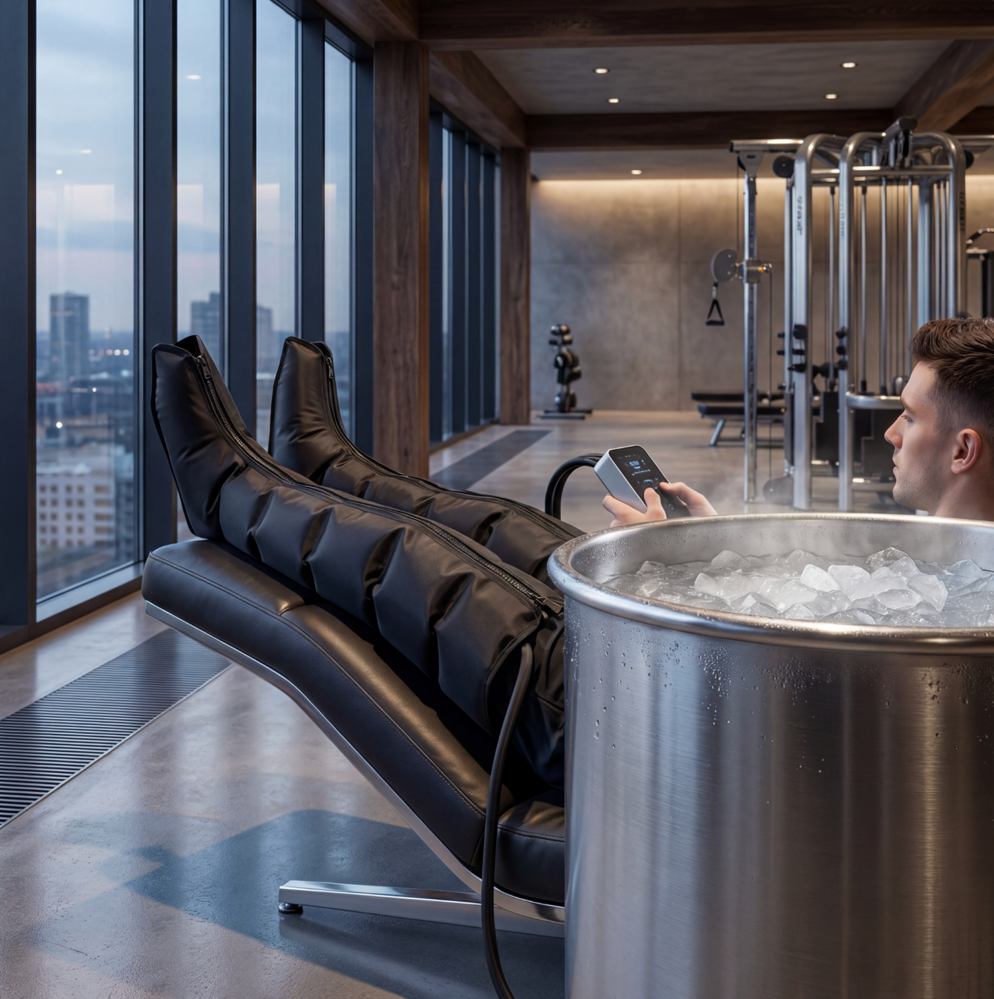 Masażer kompresyjny - Całkowite nogi 360° 