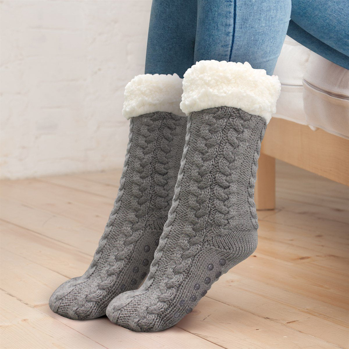 Chaussons douillets doublés en sherpa pour un confort ultime