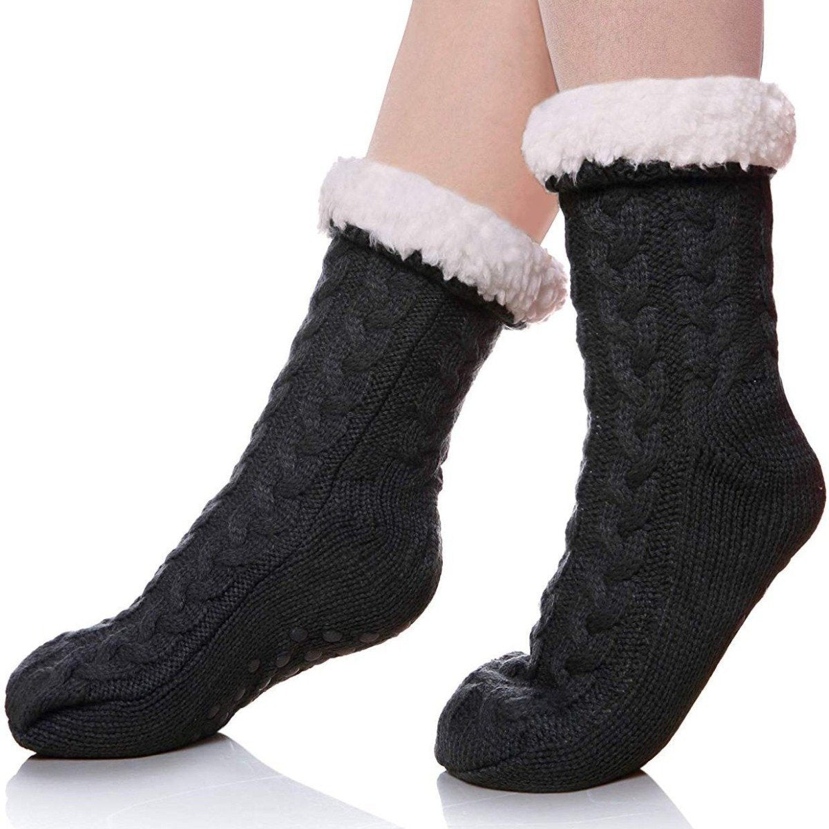 Chaussons douillets doublés en sherpa pour un confort ultime