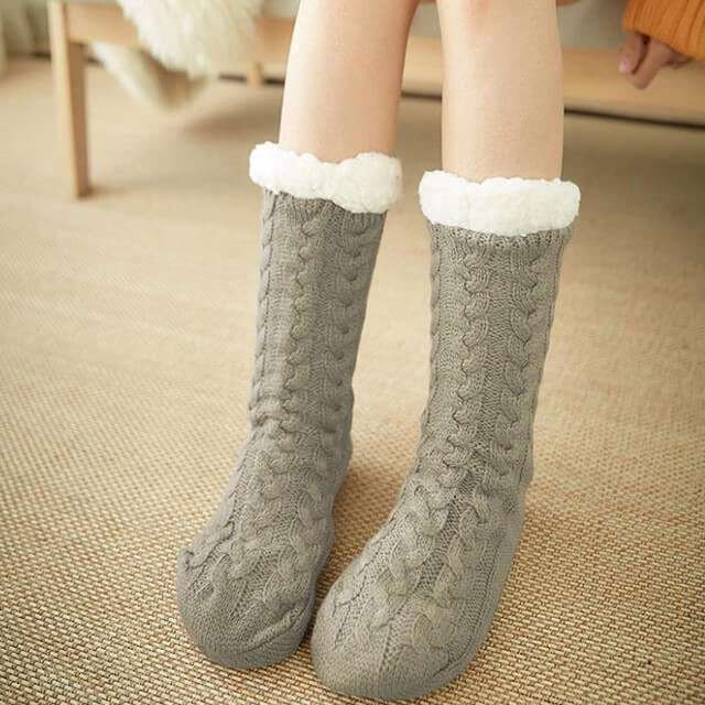 Chaussons douillets doublés en sherpa pour un confort ultime