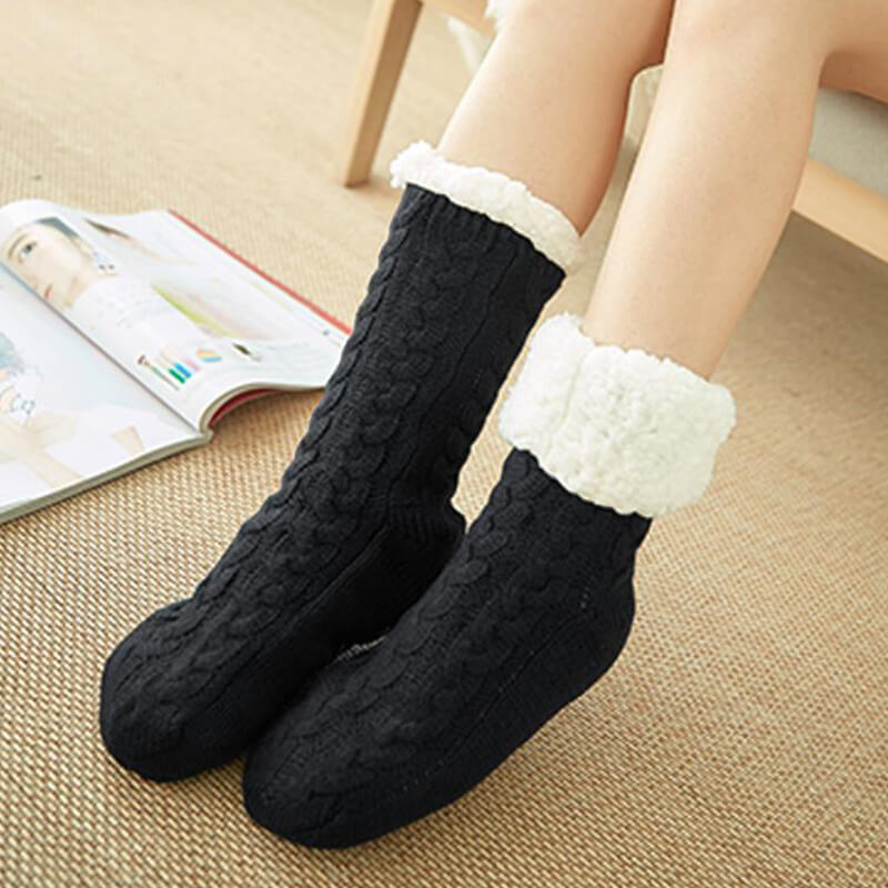 Chaussons douillets doublés en sherpa pour un confort ultime