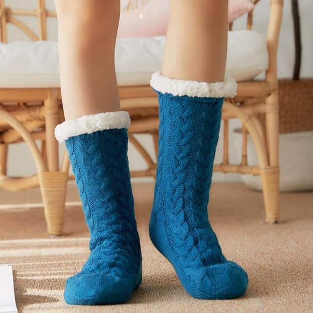 Chaussons douillets doublés en sherpa pour un confort ultime